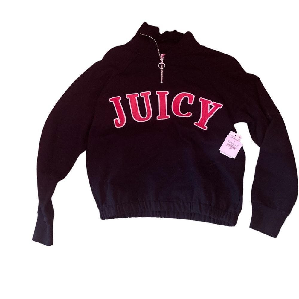 NWT Juicy Couture Black and Pink Sweatshirt with zipper